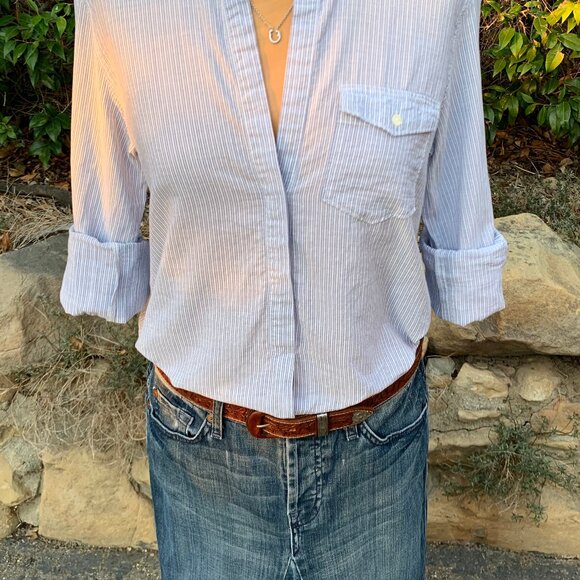 Vogt western hand tooled sterling silver acorn leaf embossed leather belt - Picture 13 of 13